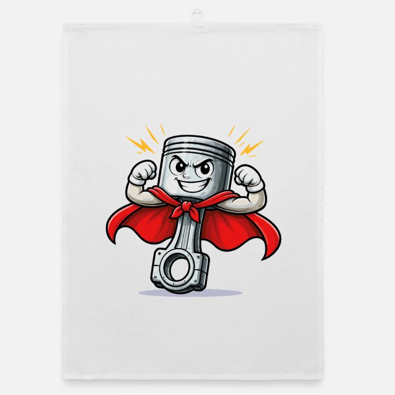 Mechanikers Superheld Piston Organic Geschirrtuch