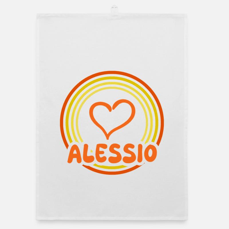 Heart in the Rainbow Circle Alessio Organic dish towel