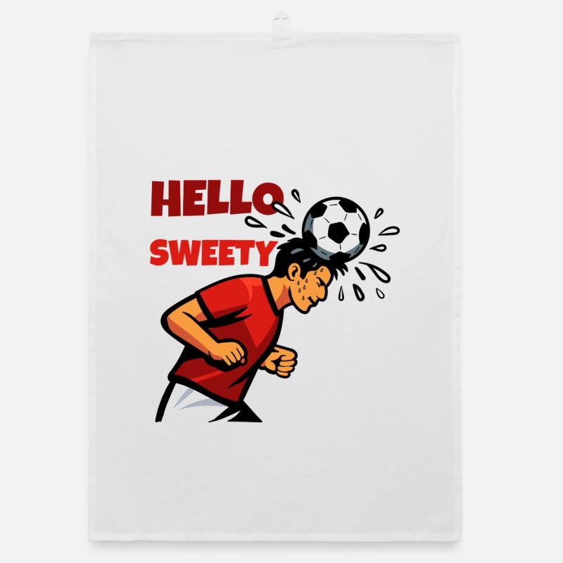 Header Soccer Hero in Game Organic dish towel