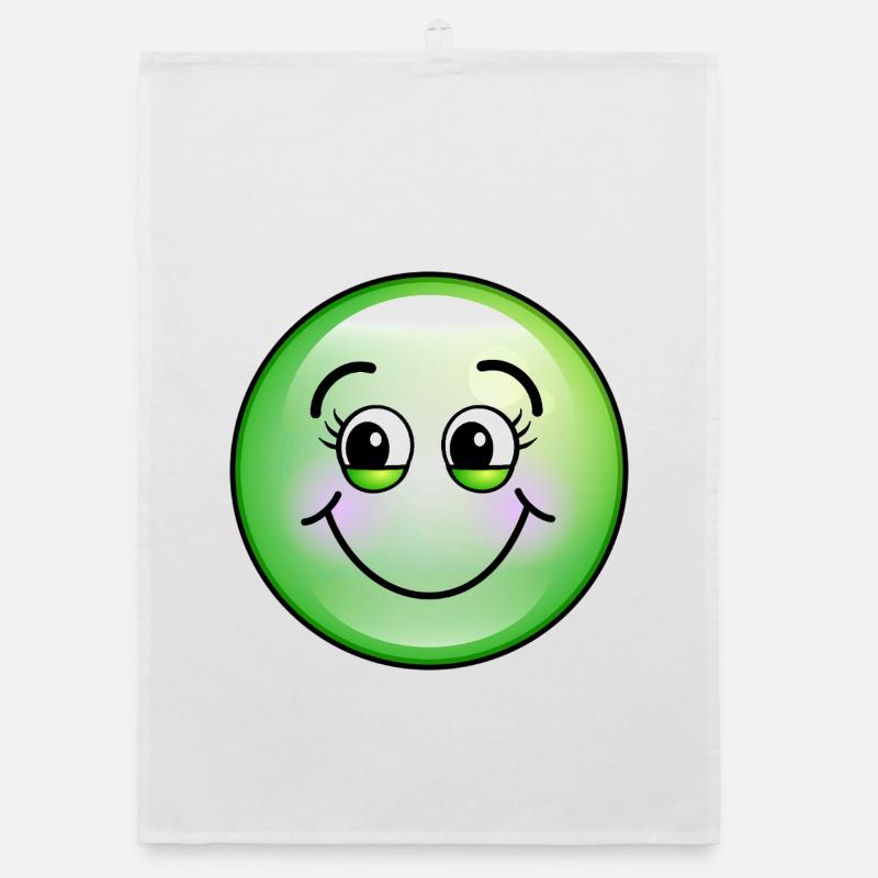 Cute Green Bubble Organic dish towel