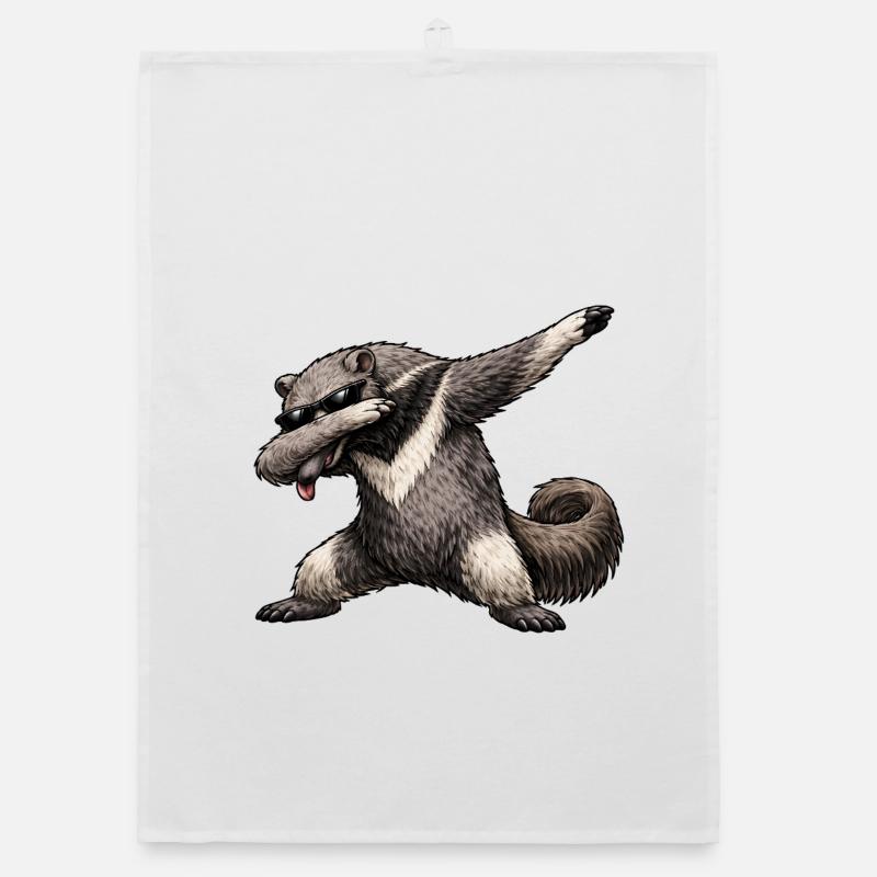 Dabbing anteater Organic dish towel