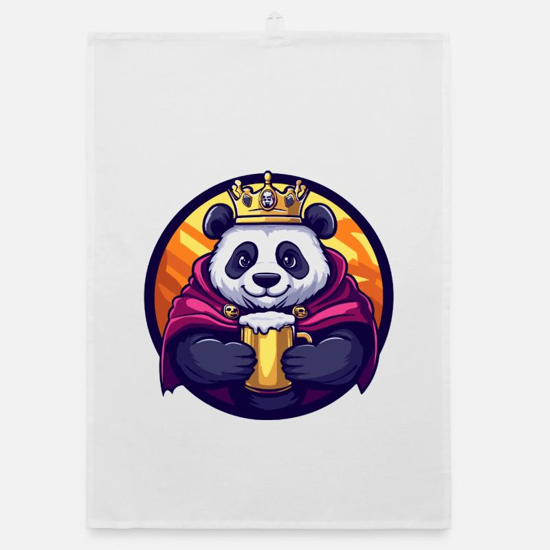 Panda Beer Drôle Torchon bio