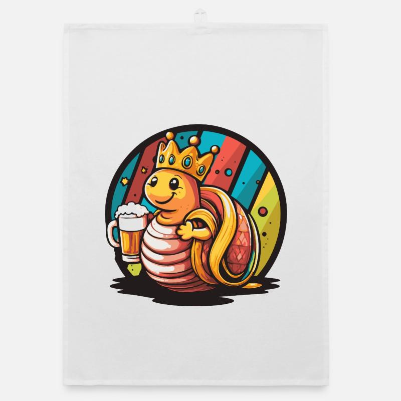 Snail Beer Funny Organic dish towel