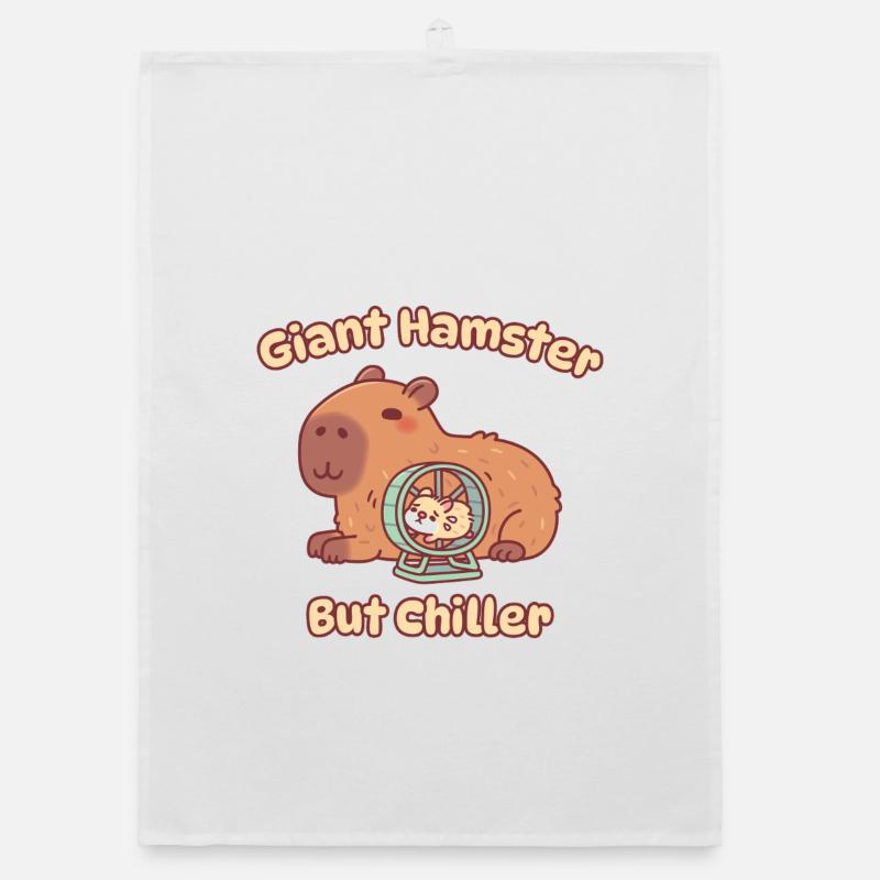 Mignon hamster géant capybara mais plus apaisant Torchon bio