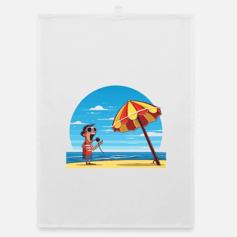 Chanson de plage sous parapluie Torchon bio