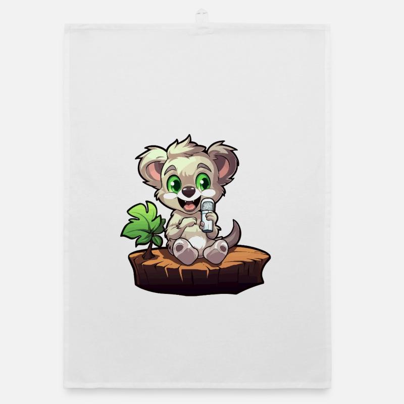 Petit koala sur la souche Torchon bio