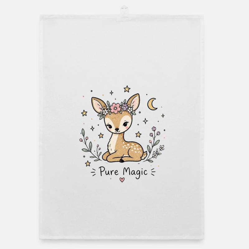 Astro Virgin Deer – Pure Magic Organic dish towel