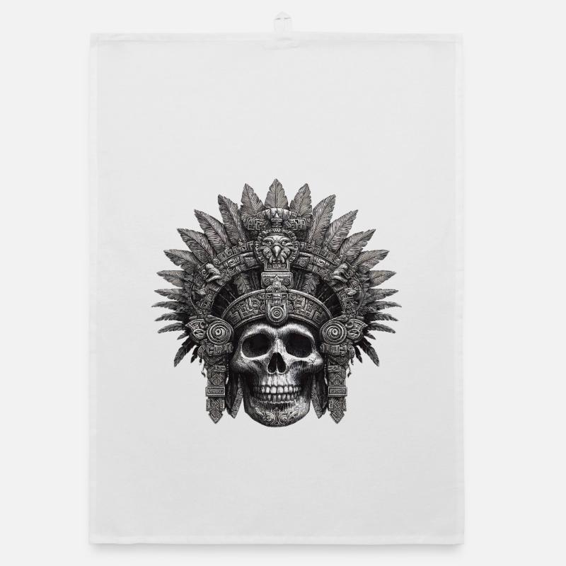 Maya Krieger Azteken Design Organic Geschirrtuch