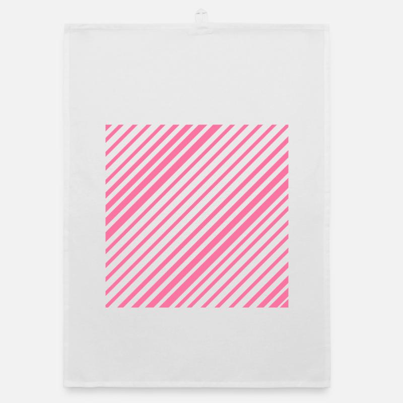 Graphic lines with diagonal stripes L pink Organic dish towel