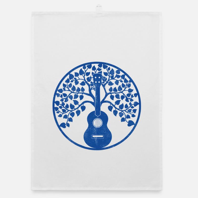 Mandala d’arbre à ukulélé bleu Torchon bio