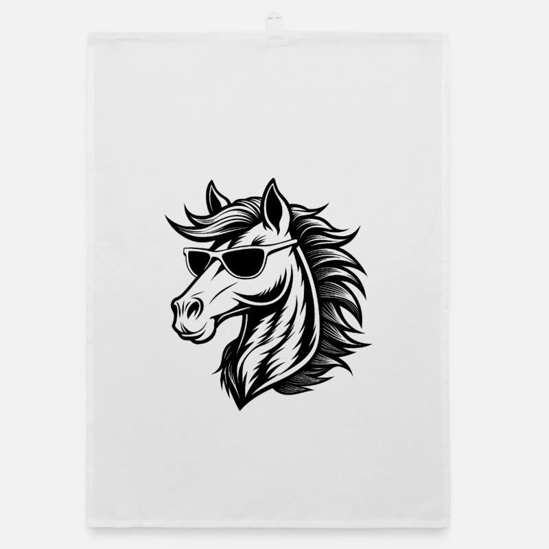 Tête de cheval cool Torchon bio