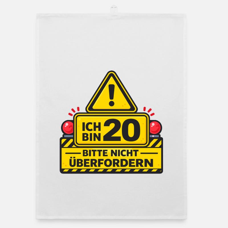 20th Birthday Organic dish towel