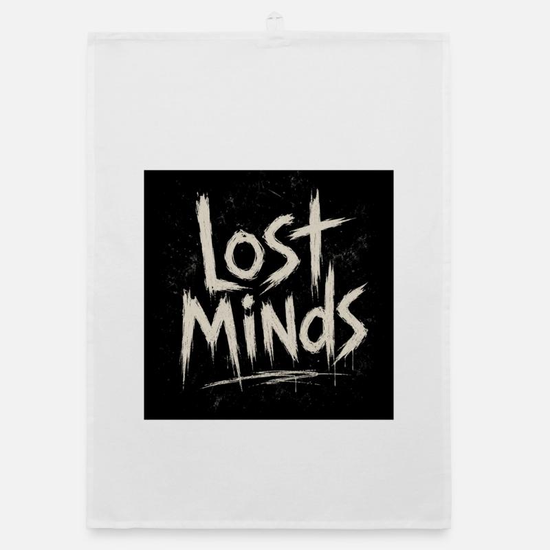 Lost Minds Grunge-Buchstaben Organic Geschirrtuch