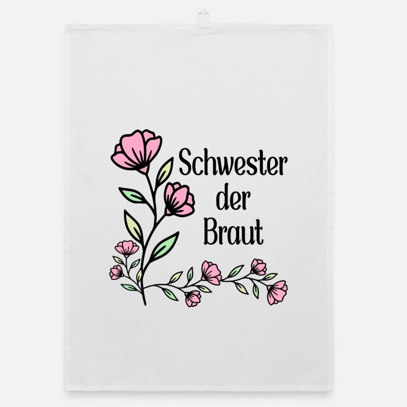 Schwester der Braut Organic Geschirrtuch
