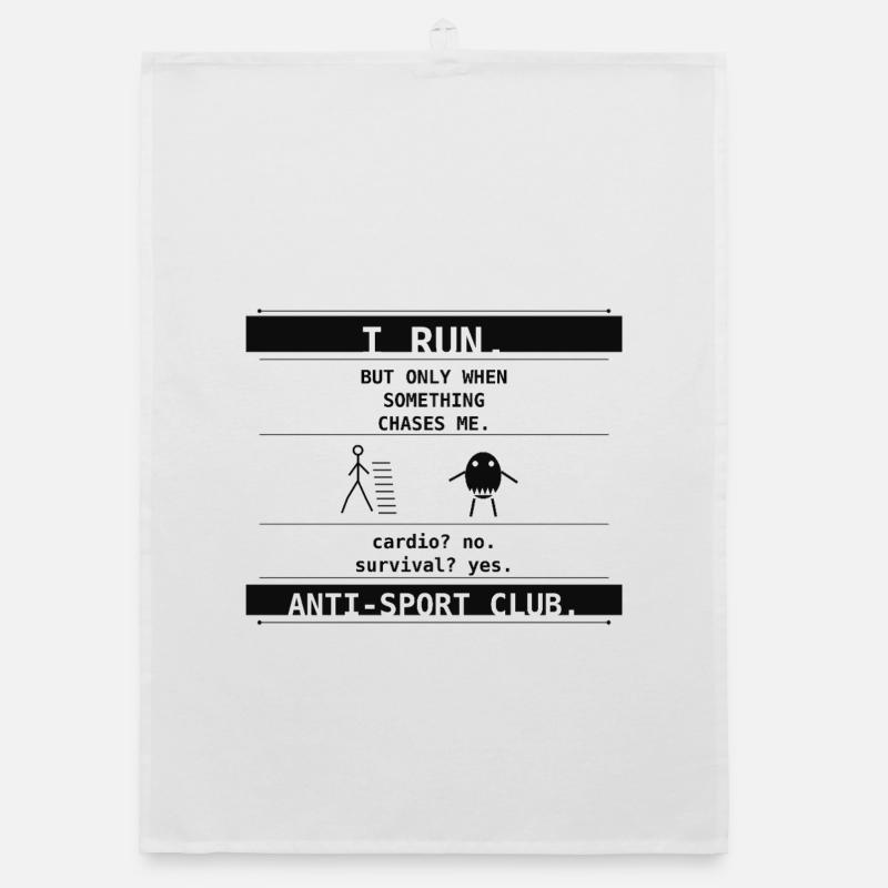  I Run. But Only When Something Chases Me. Organic Geschirrtuch