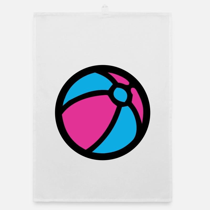 Icône d’été de plage de water-polo Torchon bio