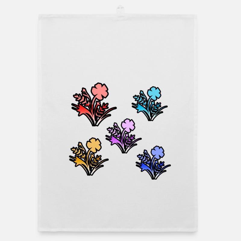 Flowers Organic dish towel