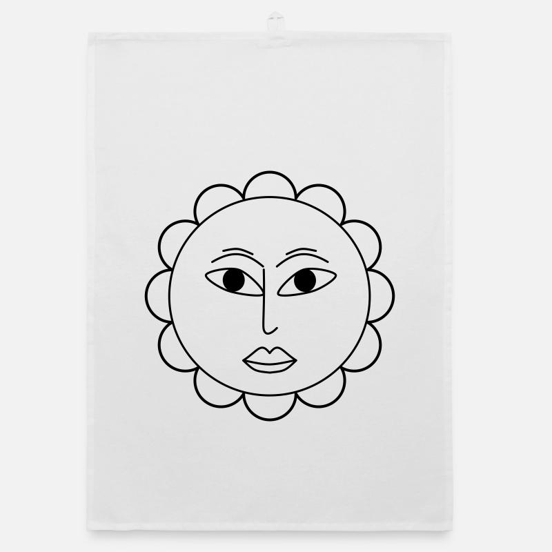 Simple flower Organic dish towel
