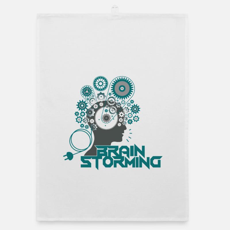 Brainstorming Head – Office & Idées de bureau Torchon bio