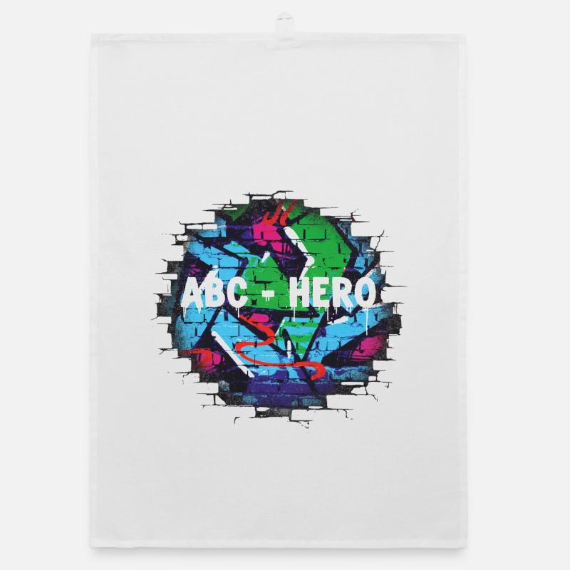 ABC HERO Graffiti Wall Design Torchon bio