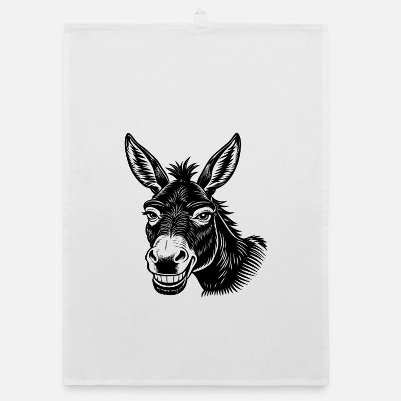 Donkey smile Organic dish towel