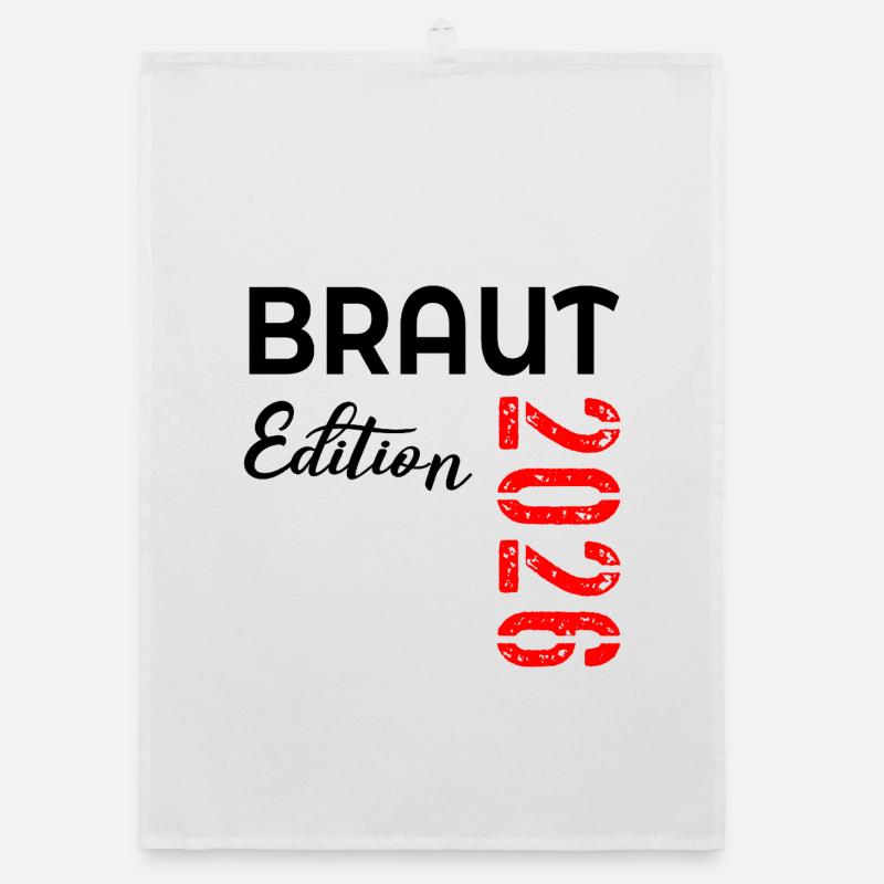 Hochzeit Braut 2026 Organic Geschirrtuch