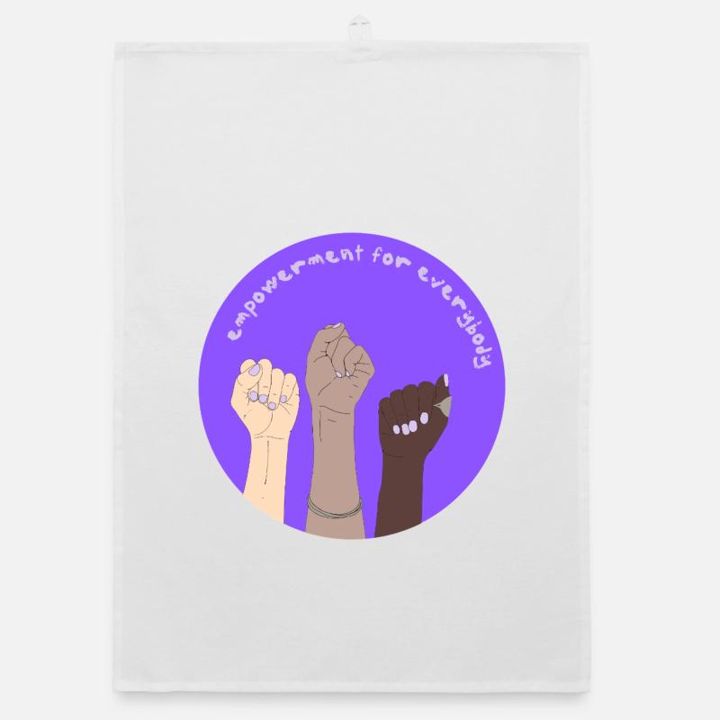 empowerment for everybody - Organic Geschirrtuch - Weiß