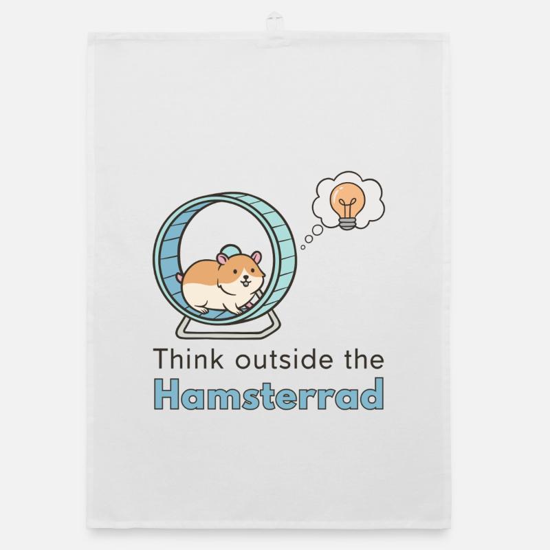 Denk außerhalb des Hamsterrads, denk draußen Organic Geschirrtuch
