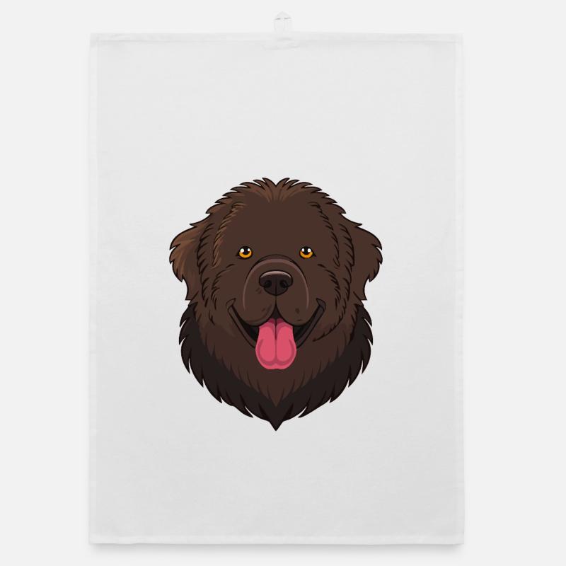 Newfoundland (portrait/comic) Organic dish towel