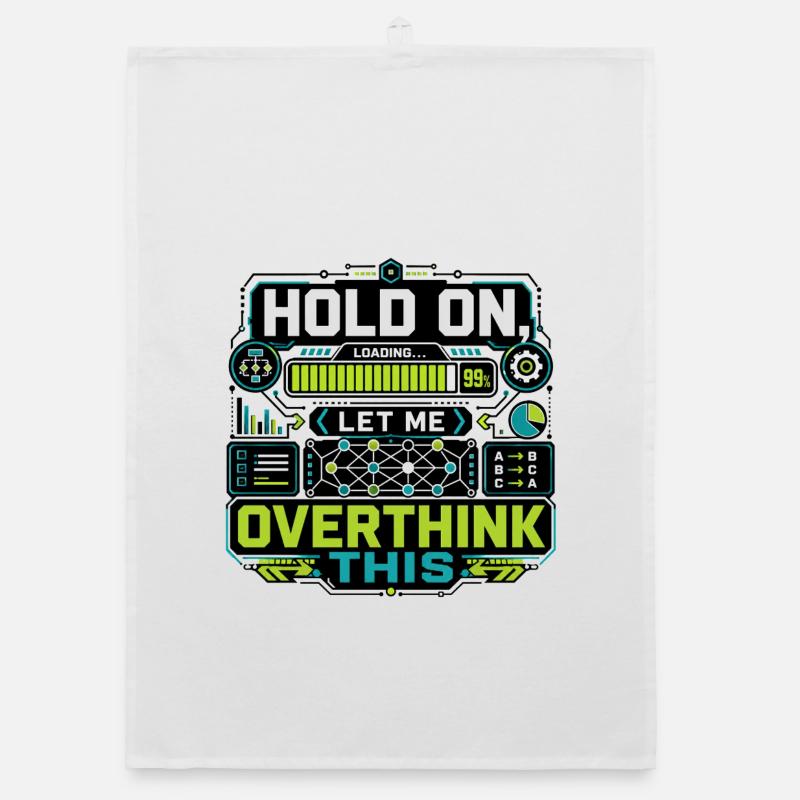 Overthink This Loading Screen Organic dish towel