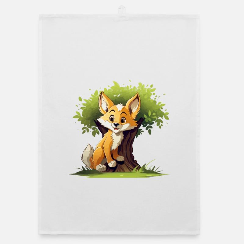 Renard joyeux dans un arbre de la forêt Torchon bio