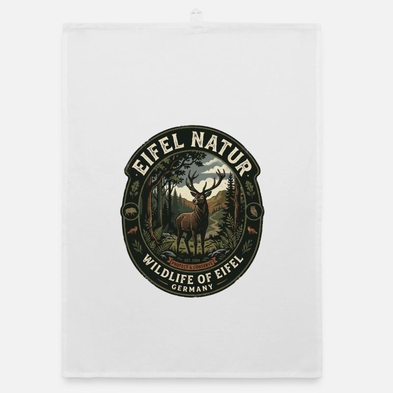 Eifel Wandern Natur Berge Wald Landschaft Eifel Organic Geschirrtuch