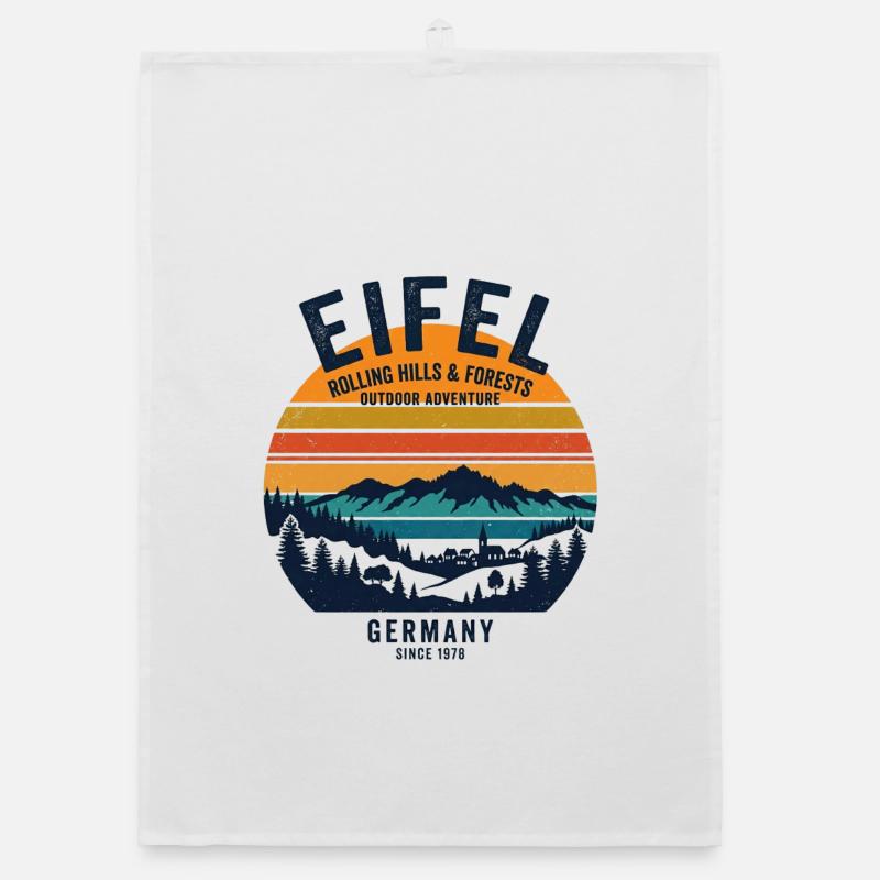 Eifel Wandern Natur Berge Wald Landschaft Eifel Organic Geschirrtuch