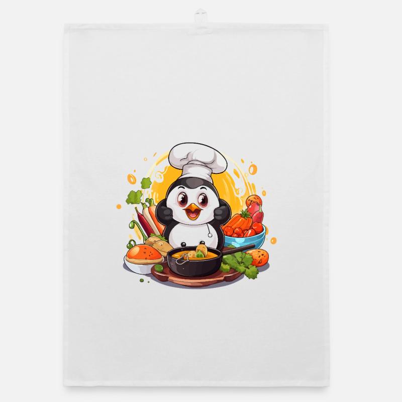 Kitchen Penguin Culinary Art Organic dish towel