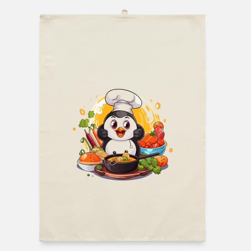 Kitchen Penguin Culinary Art Organic dish towel