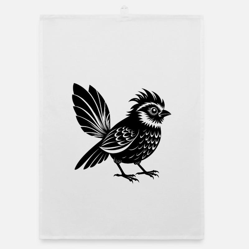 Fantail-Vogel Organic Geschirrtuch