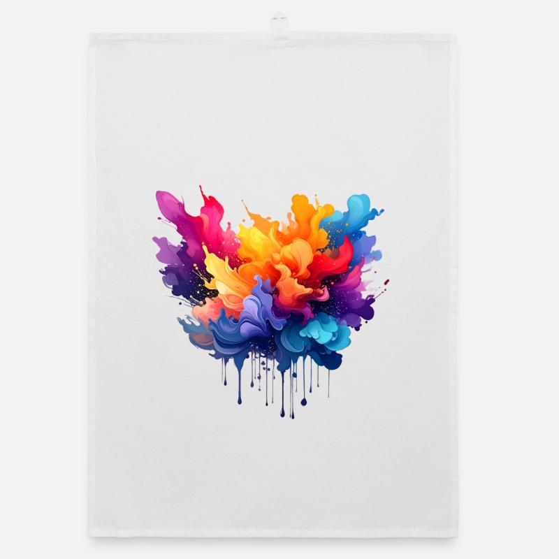 Explosion des couleurs flux de couleurs Torchon bio