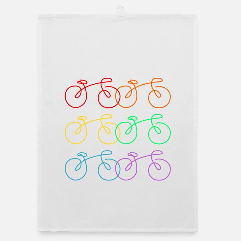 Roue de vélo à dessin linéaire Torchon bio