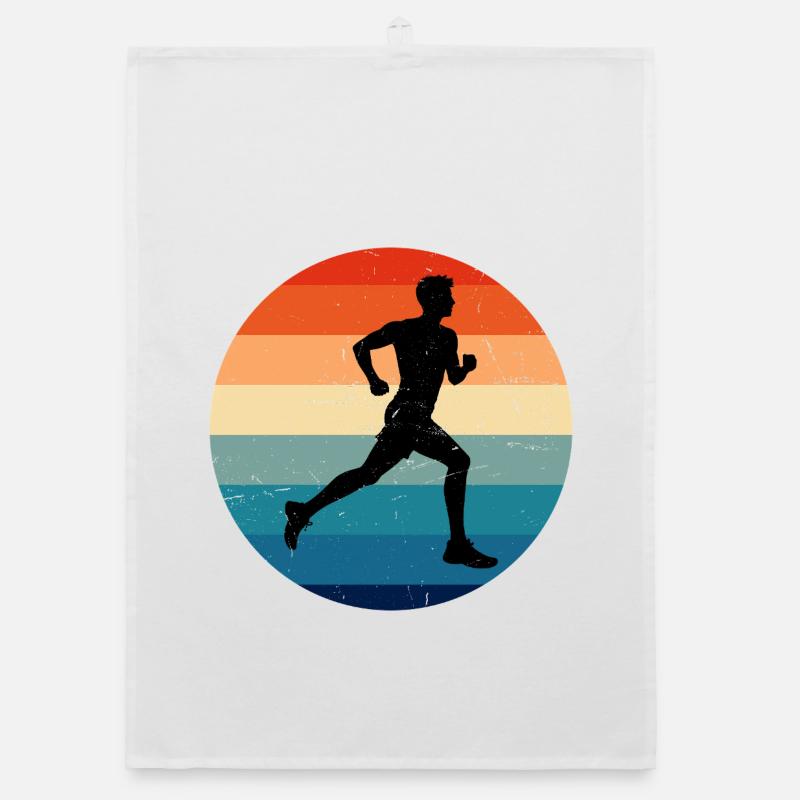 Gift idea for a running with running Organic dish towel