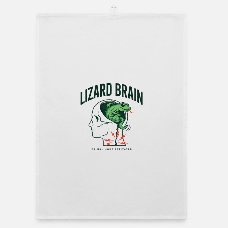Lizard Brain Lizard Brain Psychology Profile Organic dish towel