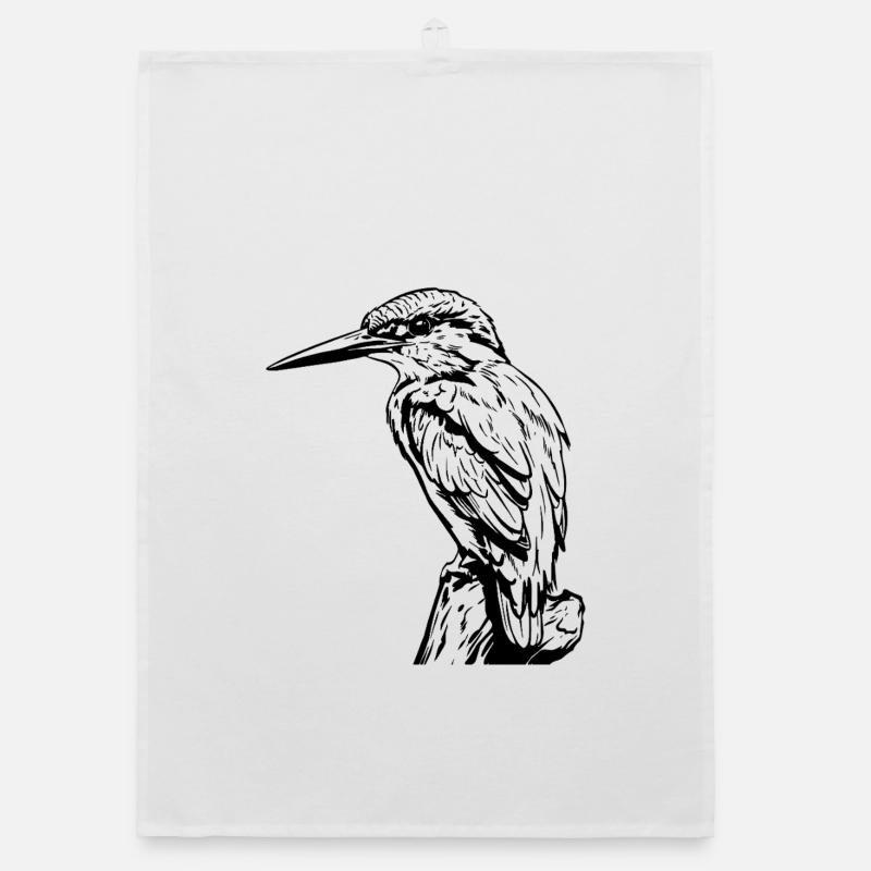 Specht / Eisvogel Organic Geschirrtuch