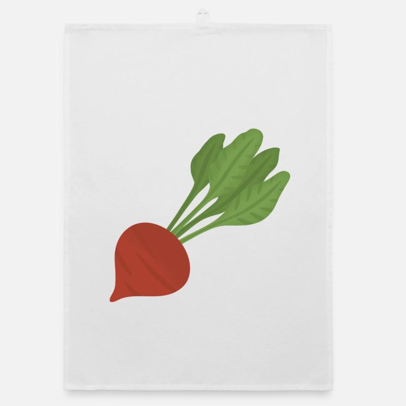 Beetroot Botanical Art Organic dish towel