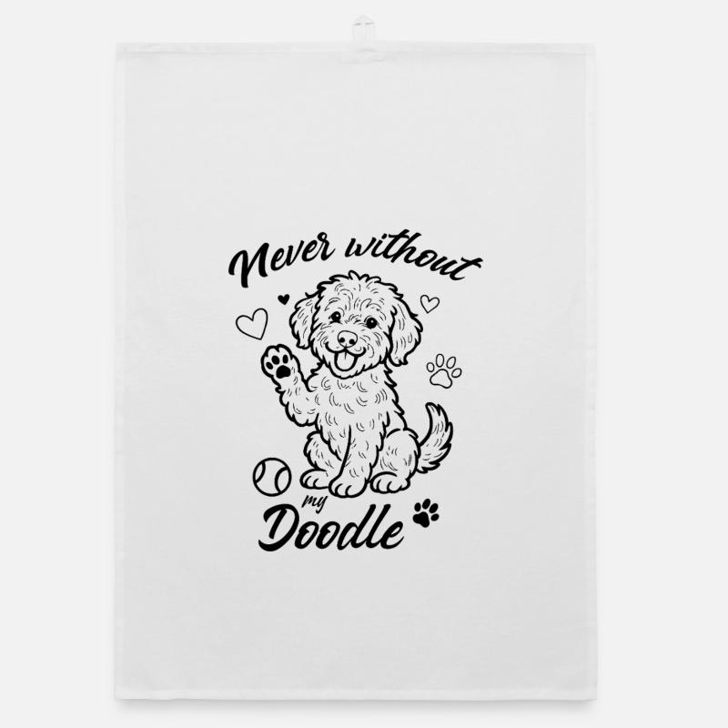Never without my Doodle Organic dish towel