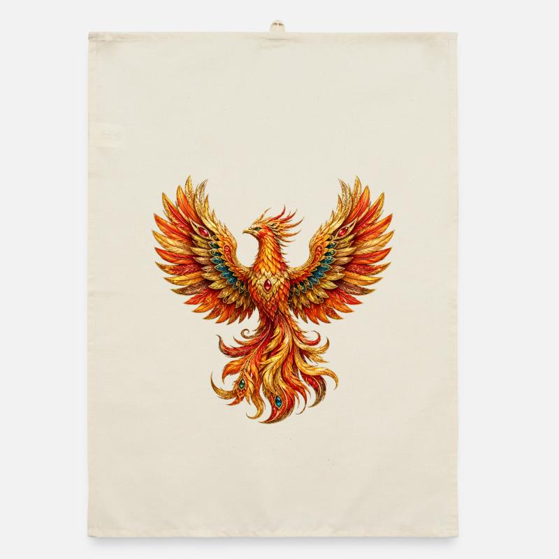 Goldphoenix Flame Flight Organic dish towel
