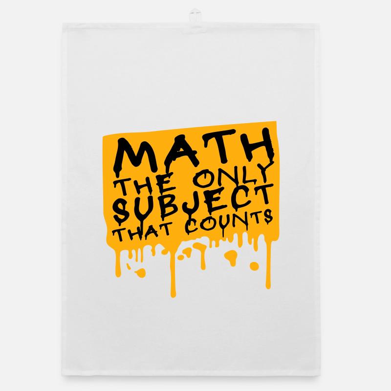 Les mathématiques La seule matière qui compte Nerd Mathe Logo Torchon bio