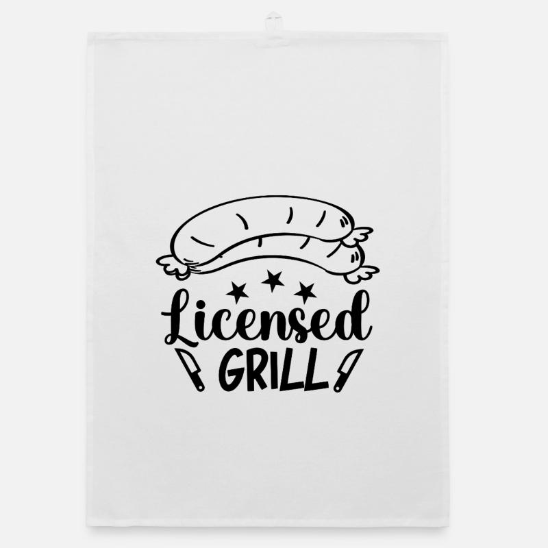 Licensed Grill Calligraphy Organic dish towel