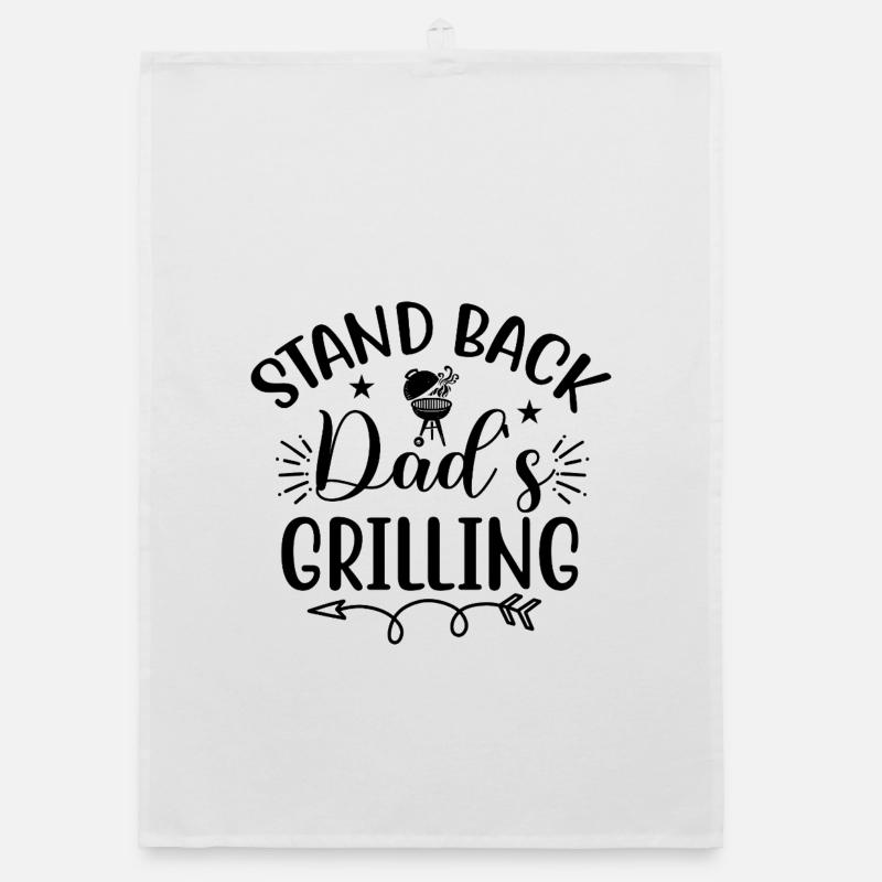 Stand Back I'm Grilling Organic Geschirrtuch