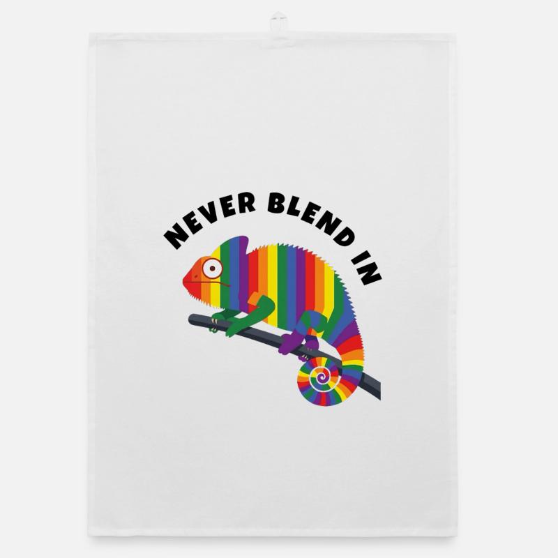 Regenbogen-Chamäleon-Pride-Monat Organic Geschirrtuch