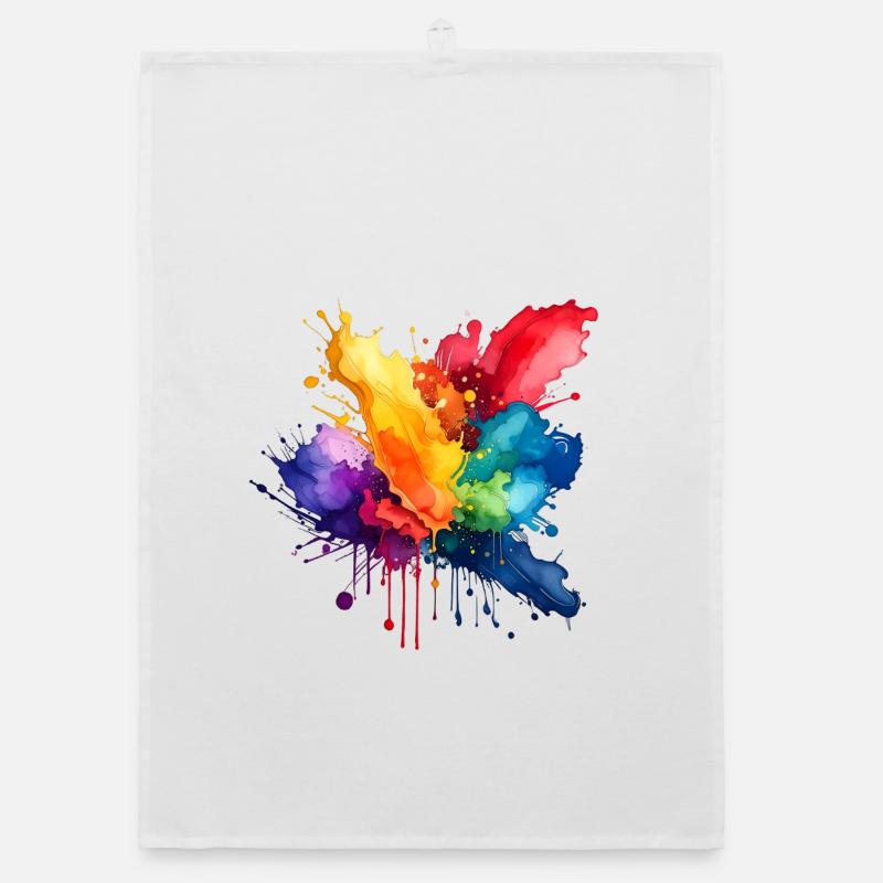 Paint Splash Explosion Organic dish towel