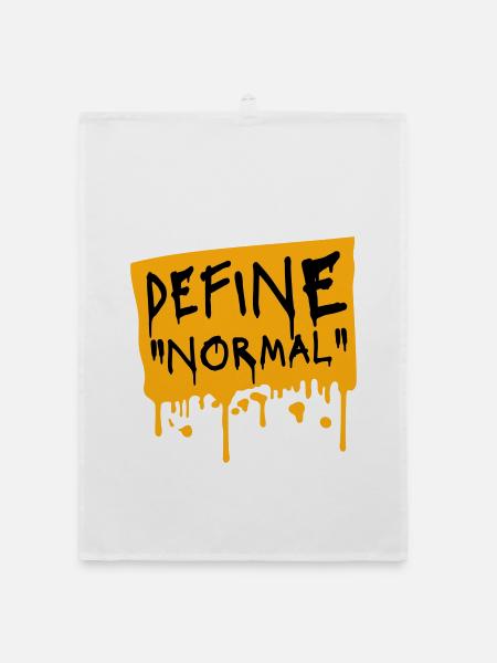 Define Normal Funny Sarcastic Definition Graphic - Organic dish towel - white - Front